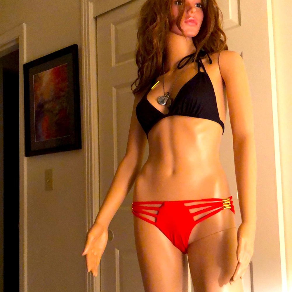 Hot bay watch red bikini bottom.